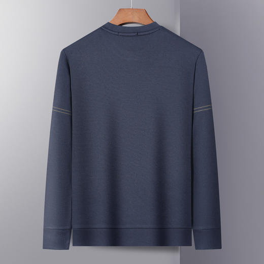 【加绒加厚】罗蒙秋冬保暖卫衣男士休闲学院风长袖套头T恤衫男 商品图5