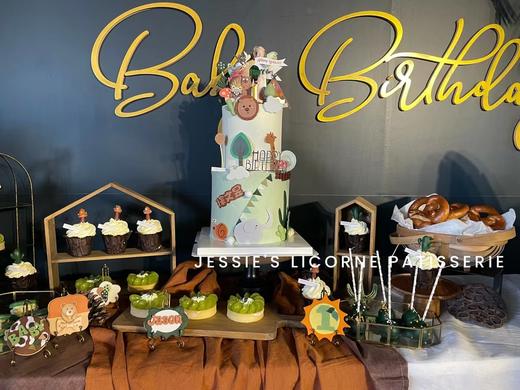 森系墨绿色动物甜品台 商品图1