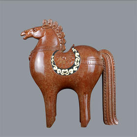宇达青铜摆件 十二生肖马《马上福贵》创意装饰 家居工艺摆件  高30cm