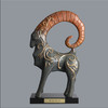 宇达青铜摆件 十二生肖羊《祥至福门永世好》创意装饰 家居工艺摆件  高50cm 商品缩略图0