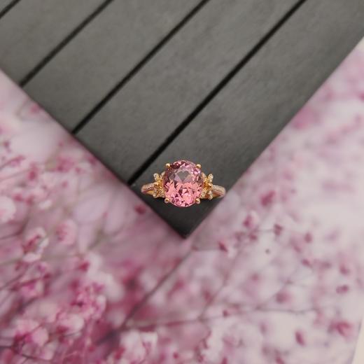 18K镶嵌碧玺戒指 商品图0