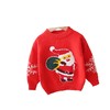 拜年服儿童红色针织套头衫男童卡通打底女童卡通圣诞毛衣加厚洋气 商品缩略图4