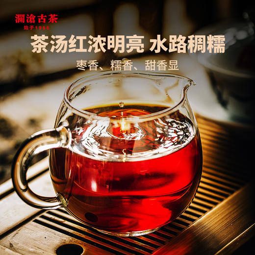 澜沧古茶2021年经典0081普洱茶熟茶熟普古树老树云南七子茶饼茶叶200g 商品图2