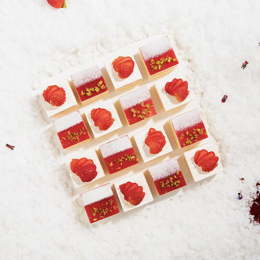 【莓果消消乐】 草莓慕斯加上树莓酸奶慕斯  酸甜轻盈  一次品尝两种味道   16个装（达州） 商品图2