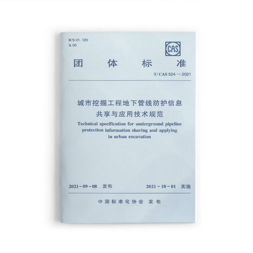 城市挖掘工程地下管线防护信息共享与应用技术规范T/CAS 524-2021 商品图0