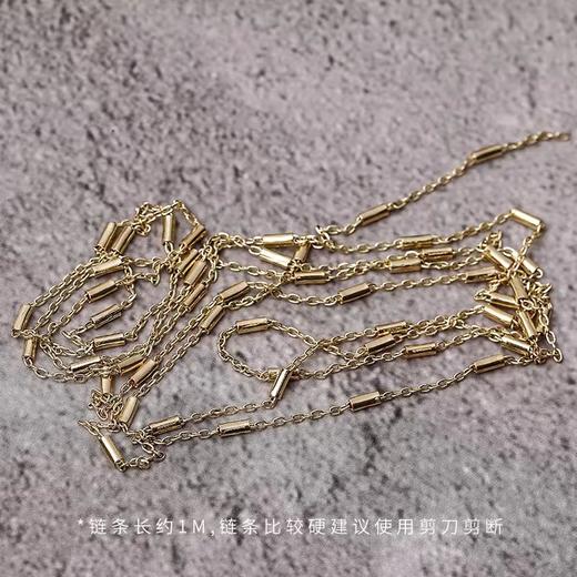 真金电镀不发黑网红美甲链条竹节细链指甲配件饰品1米自行裁剪 商品图1