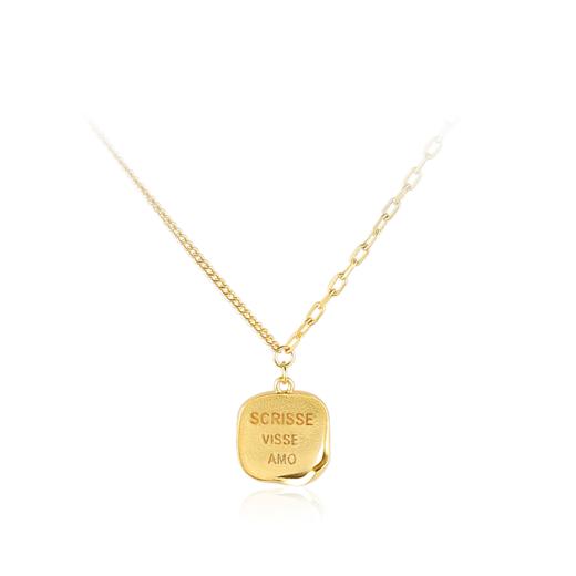 LUCKY SWAN卷边吊牌项链女小众设计感百搭轻奢锁骨链毛衣链手链 商品图4