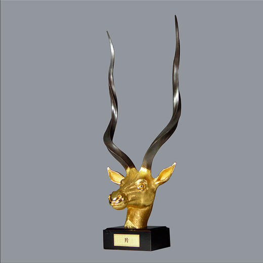 宇达青铜摆件 十二生肖羊《羚》创意装饰 家居工艺摆件  高52cm 商品图0