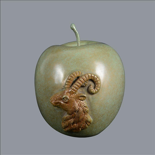 宇达青铜摆件 十二生肖羊《平安之祥和》创意装饰 家居工艺摆件  高8cm 商品图0