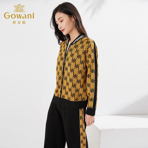 乔万尼冬季新款老花图案羊毛针织衫经典百搭设计EI4M640 商品图3