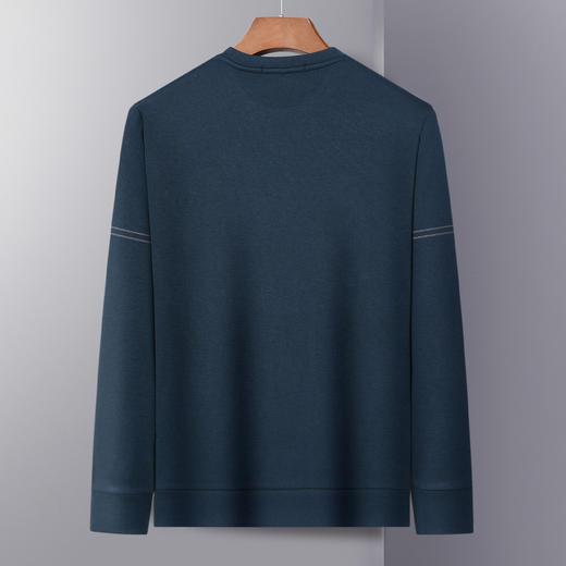 【加绒加厚】罗蒙秋冬保暖卫衣男士休闲学院风长袖套头T恤衫男 商品图3