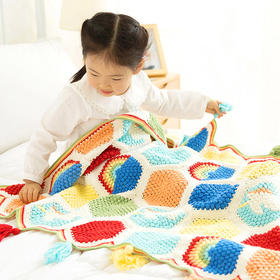 苏苏姐家卡通豆豆毯子手工diy编织儿童钩针毛线材料包打发时间