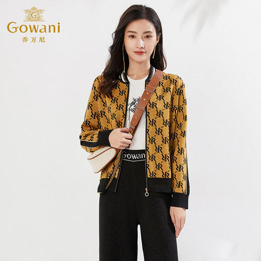 乔万尼冬季新款老花图案羊毛针织衫经典百搭设计EI4M640 商品图1