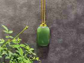 【御珠宫坊】金镶碧玉无事牌