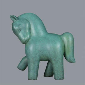 宇达青铜摆件 十二生肖马《小马驹》创意装饰 家居工艺摆件  高41cm