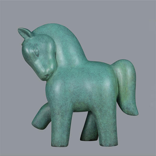 宇达青铜摆件 十二生肖马《小马驹》创意装饰 家居工艺摆件  高41cm 商品图0