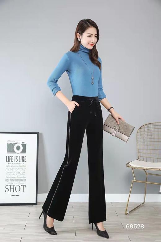 涵姐然妹金丝绒筒喇裤 货号:69528 商品图0