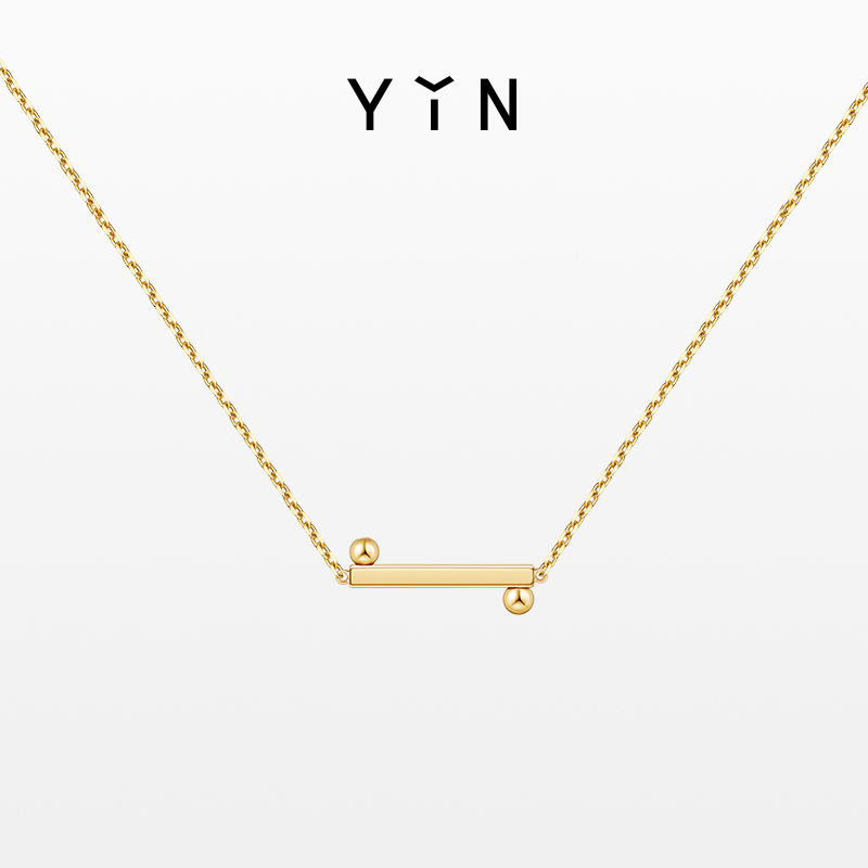 「一」太极一生二点线锁骨链