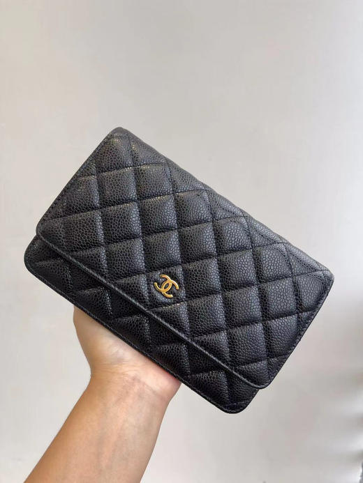 菱形格链条单肩斜挎包 尺寸：19X12X3.5cm 黑金。黑银。 自己备注 商品图1