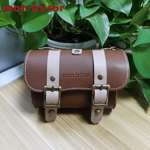 韩国montresor萌兽 | 儿童自行车配饰 配件棕色粉色皮包 商品图3