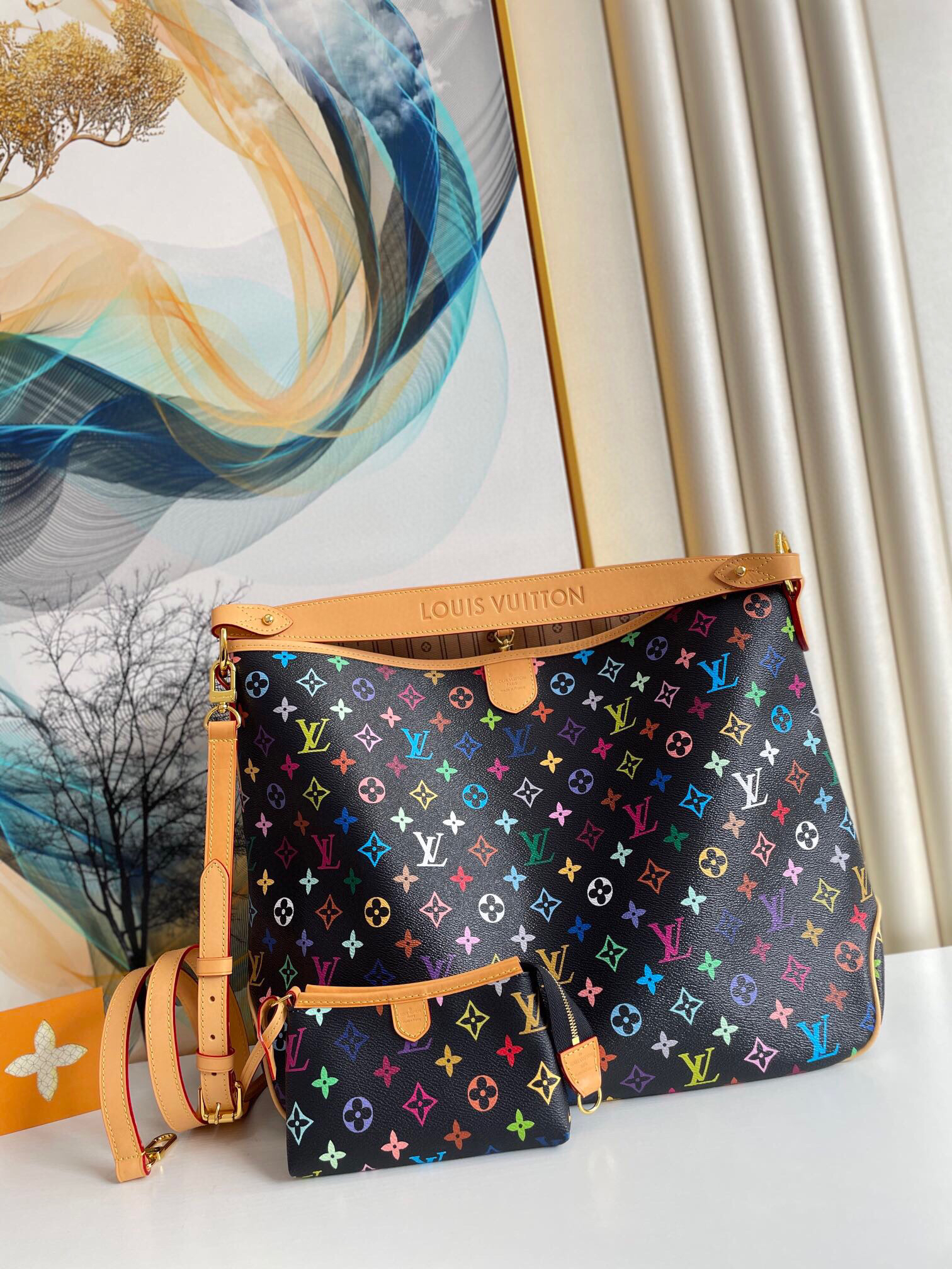 秋冬特惠90950 原单lv 大号m40353黑彩 graceful 网红中古购物袋