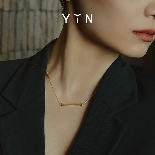 「一」太极一生二点线锁骨链 商品图3