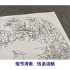 【有步骤、大彩图】郑玲玲工笔画白描底稿小品《太平桃花图》初学者临摹花鸟线稿ZL71 商品缩略图4