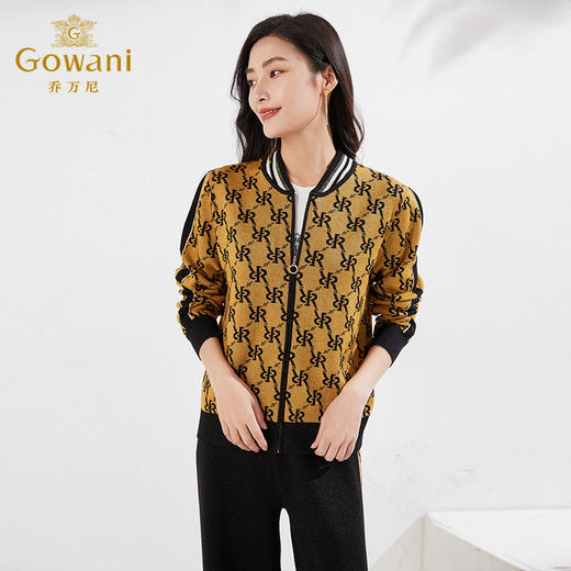 乔万尼冬季新款老花图案羊毛针织衫经典百搭设计EI4M640 商品图2