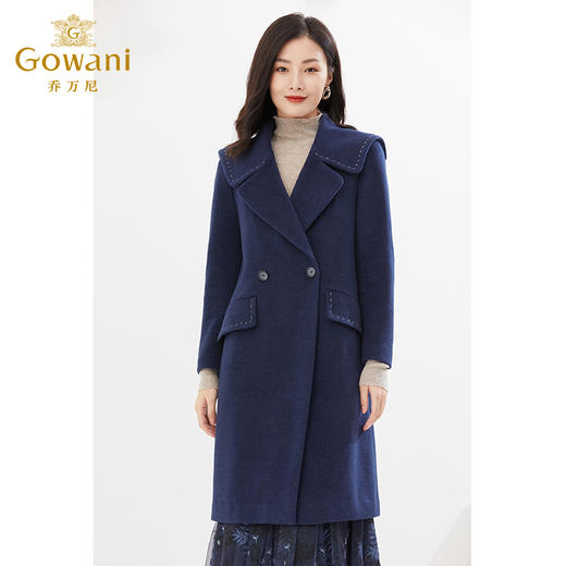 【100%绵羊毛】乔万尼冬新品双面呢大衣简洁设计款EI4A582 商品图1