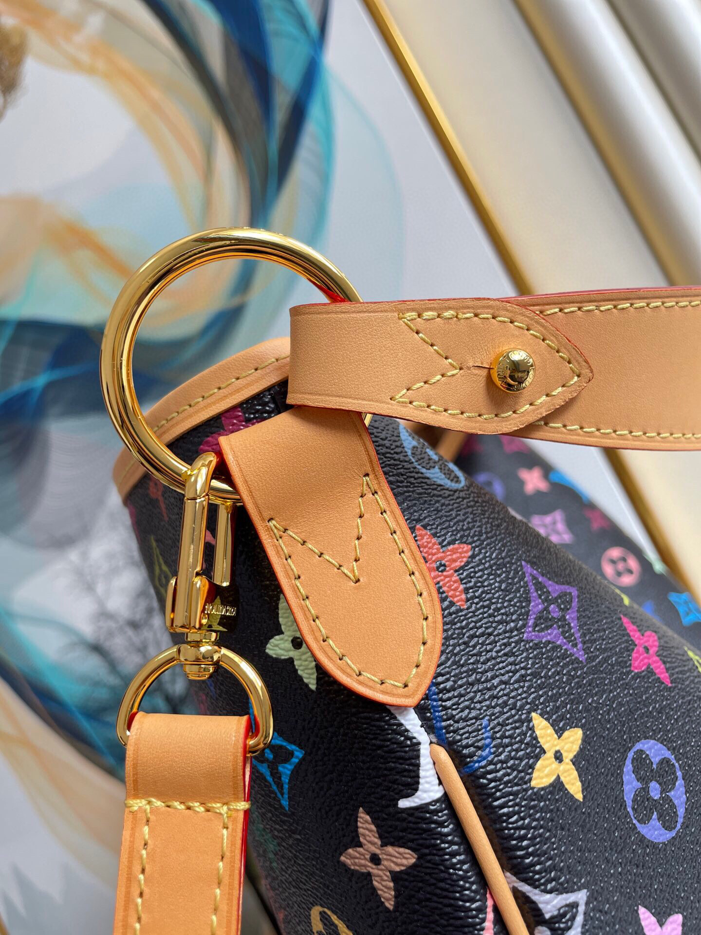 秋冬特惠90950 原单lv 大号m40353黑彩 graceful 网红中古购物袋