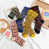 【2双装 温暖的守护 从足底开始】秋冬季彩色爱心中筒袜港风透气棉袜学院风ins地板袜潮牌女袜 商品缩略图1