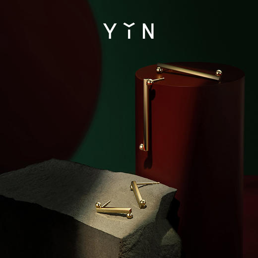 「一」太极一生二点线耳钉 商品图7