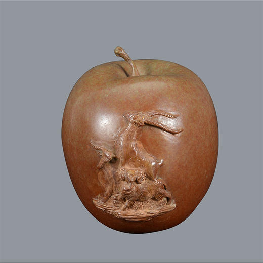 宇达青铜摆件 十二生肖羊《平安之三羊开泰》创意装饰 家居工艺摆件  高8.3cm 商品图0