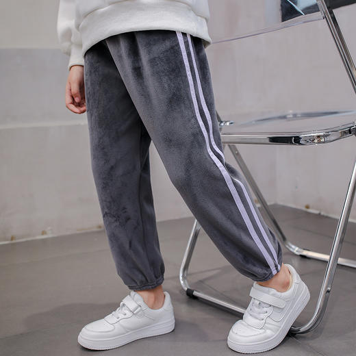 【买一送一  49元两条 抢！！】【上架做满减】儿童金丝绒外穿运动休闲裤男童女童加绒加厚保暖束脚长裤店 商品图8