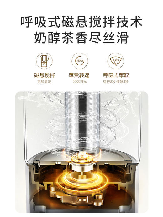 【鸣盏】 奶茶机 家用小型便携式自动咖啡烧水养生壶办公室多功能煮茶器 商品图3