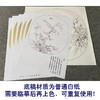 【有步骤、大彩图】郑玲玲工笔画白描稿圆形小品《临风独秀》石榴初学者临摹花鸟线稿ZL87 商品缩略图3