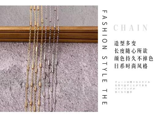 真金电镀不发黑网红美甲链条竹节细链指甲配件饰品1米自行裁剪 商品图3