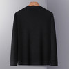 【加绒加厚】罗蒙秋冬保暖卫衣男士休闲学院风简约长袖T恤衫男 商品缩略图1