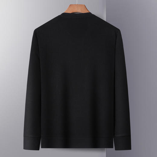 【加绒加厚】罗蒙秋冬保暖卫衣男士休闲学院风简约长袖T恤衫男 商品图1