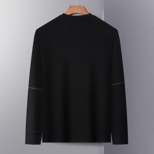 【加绒加厚】罗蒙秋冬保暖卫衣男士休闲学院风长袖套头圆领T恤衫 商品图5