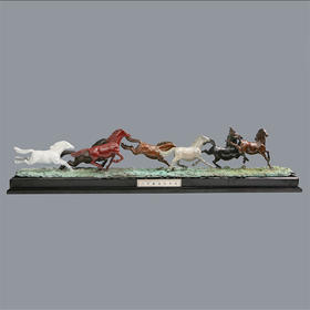 宇达青铜摆件 十二生肖马《八千里路云和月》创意装饰 家居工艺摆件  长99cm