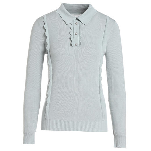 【两色可选】乔万尼冬新款羊绒打底衫纯色气质修身减龄设计款EI4M638 商品图5