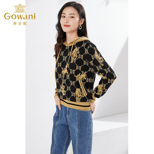 乔万尼新品羊毛衫连帽设计轻减龄百搭EI4M625 商品图2