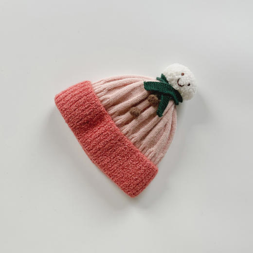 【圣诞雪人针织帽】婴儿帽子可爱加厚小雪人毛线帽男女宝宝加绒防寒帽婴幼儿帽子 商品图7