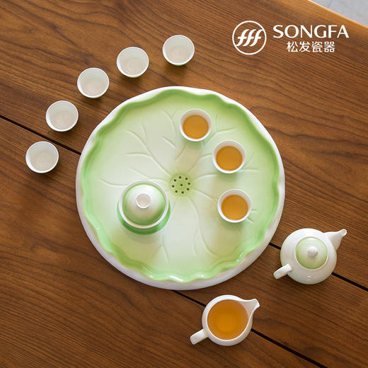 12头月初荷香茶具套装 商品图1