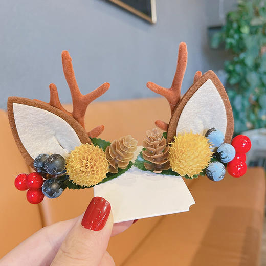 【圣诞节头饰】圣诞老人可爱森系发饰圣诞帽发夹饰物小礼物饰品发卡 商品图6