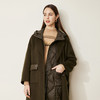 LH9T2斯尔丽2021新款秋冬瑟俪时尚羽绒拼接中长款两件套可拆卸大衣外套 商品缩略图1