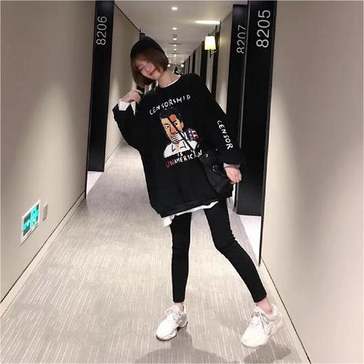 【第二件半价】加厚磨毛长袖白t打底衫 女（非质量问题不退不换） 商品图2