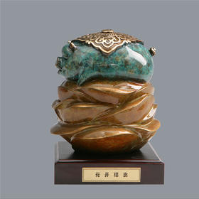 宇达青铜摆件 十二生肖猪《花开福贵》创意装饰 家居工艺摆件  高19cm