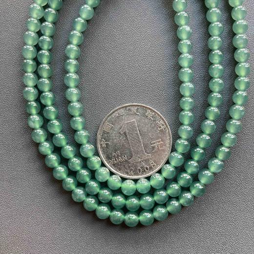 高冰种晴水绿翡翠珠串 商品图4